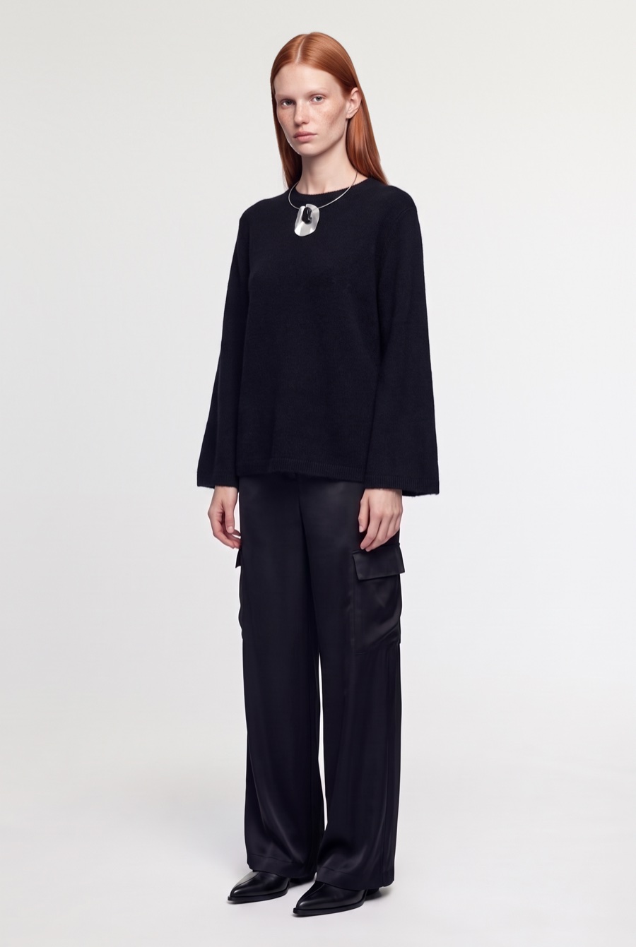 M3025961-BLACK + black satin cargo, Without hat