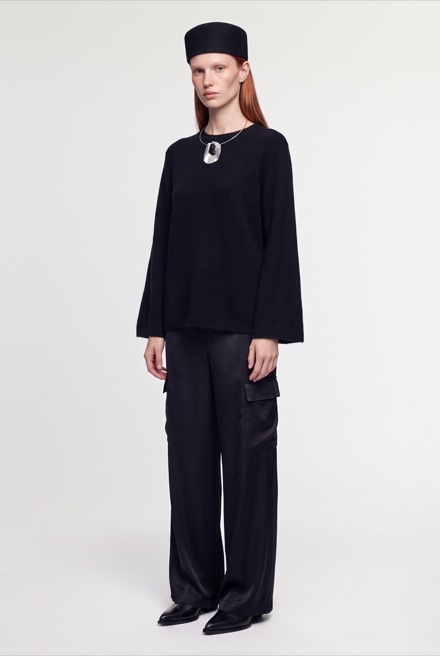 M3025961-BLACK + black satin cargo
