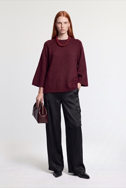 M3025961-BURGUNDY + black satin cargo