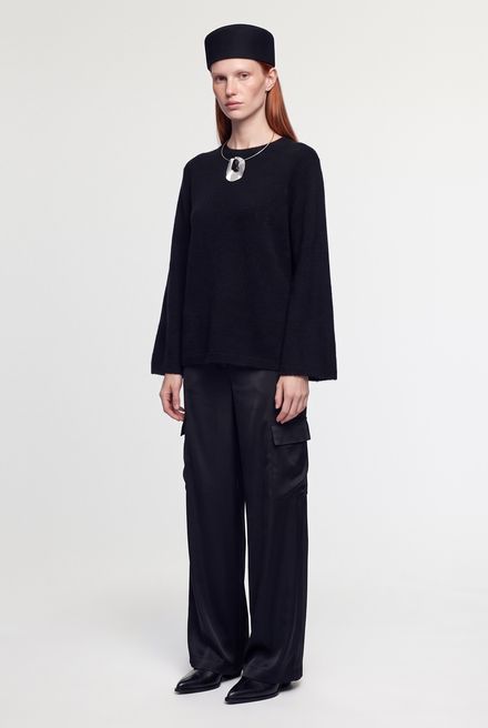 M3025961-BLACK + black satin cargo